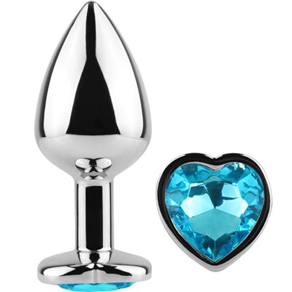 SECRET PLAY METAL BUTT PLUG CORAyaO AZUL TAMANHO PEQUENO 7 CM