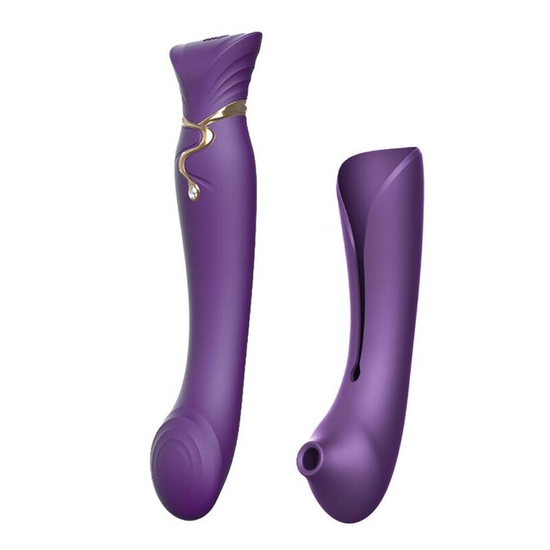 ZALO QUEEN SET PULSE WAVE CLIT STIM PURPLE