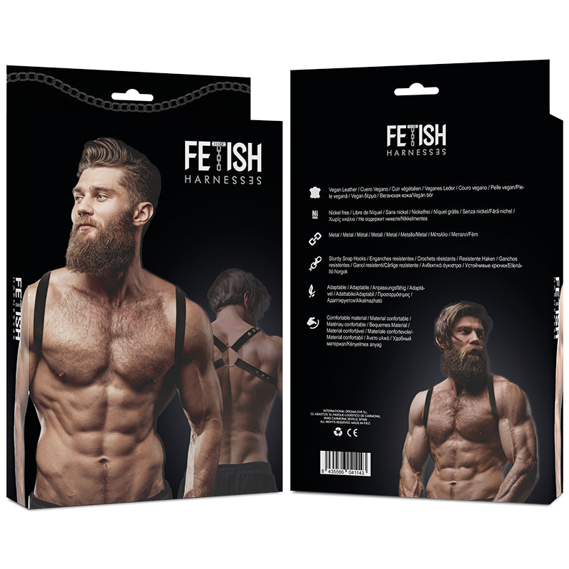 FETISH SUBMISSIVE ATTITUDE ECO LEATHER BACK STRAP HARNESS MEN