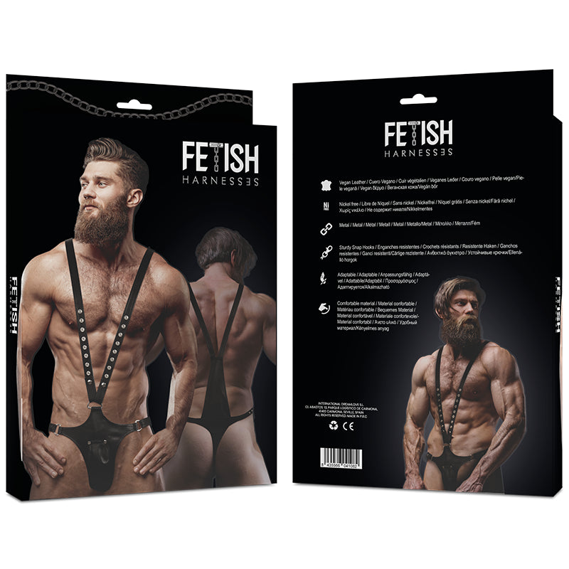 FETISH SUBMISSIVE ATTITUDE ECO LEATHER BODY STRAP HARNESS MEN