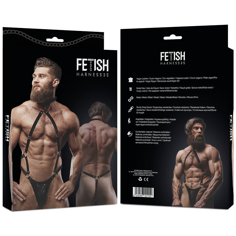 FETISH SUBMISSIVE ATTITUDE ECO LEATHER JOCK STRAP HARNESS MEN