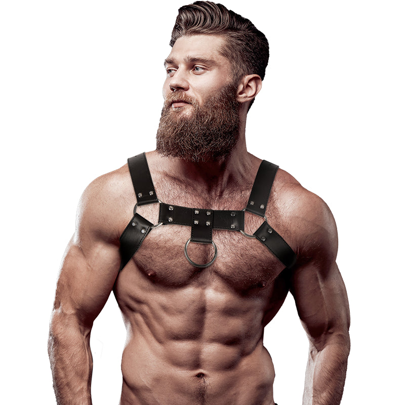 FETISH SUBMISSIVE ATTITUDE ECO LEATHER CHEST STRAP HARNESS MEN