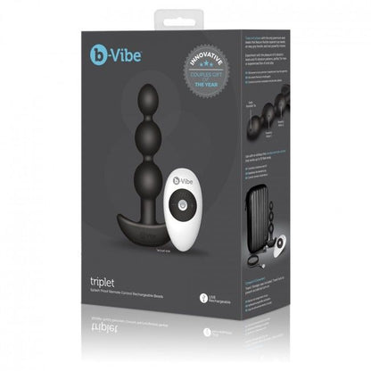 B VIBE TRIPLET ANAL CONTROL REMOTO BEADS NEGRO