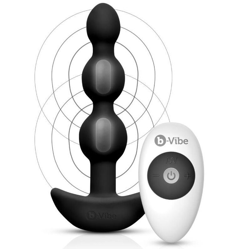 B VIBE TRIPLET ANAL CONTROL REMOTO BEADS NEGRO