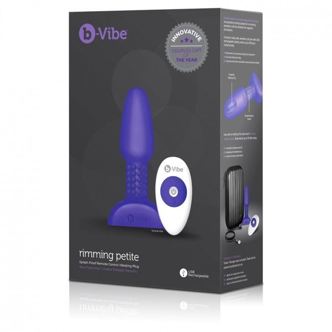 B VIBE RIMMING CONTROL REMOTO ANAL PLUG PETITE LILA