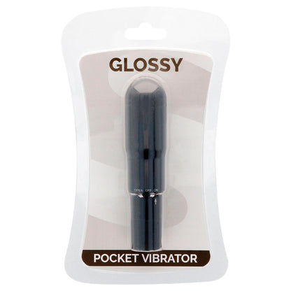 GLOSSY POCKET VIBRADOR NEGRO