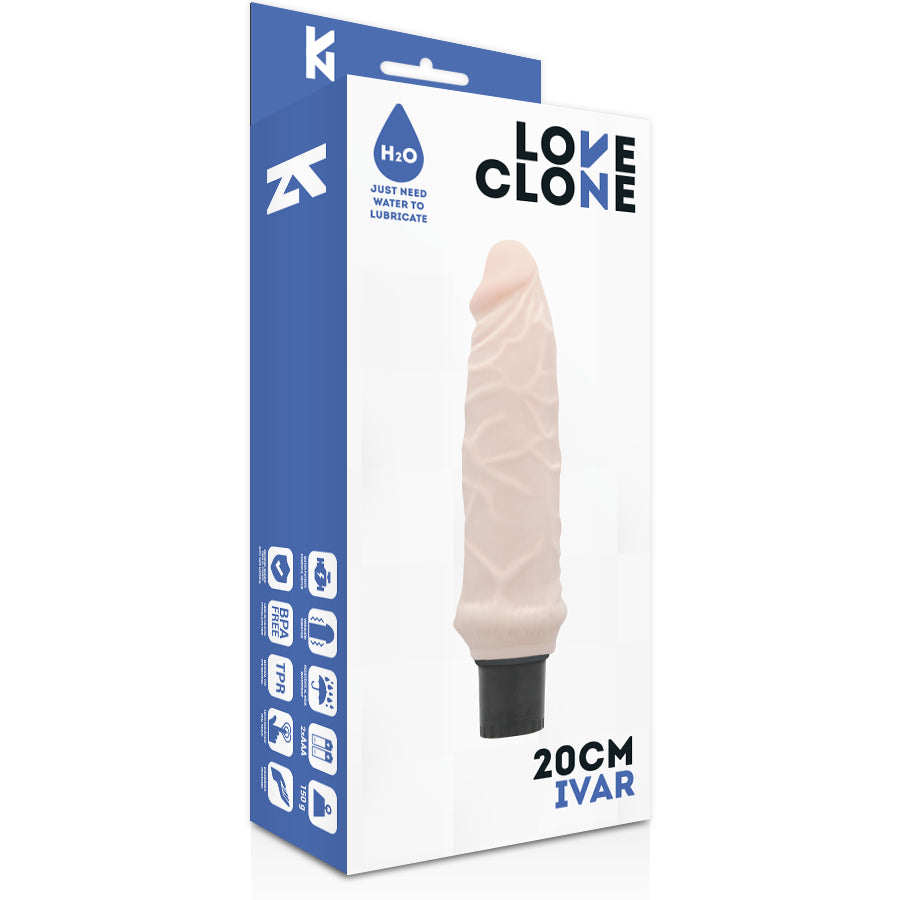 VIBRADOR DE AUTOLUBRIFICAyaO LOVECLONE IVAR 20CM