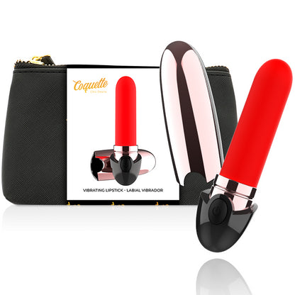 BATOM RECARREGaVEL COQUETTE CHIC DESIRE VIBRADOR PRETO OURO