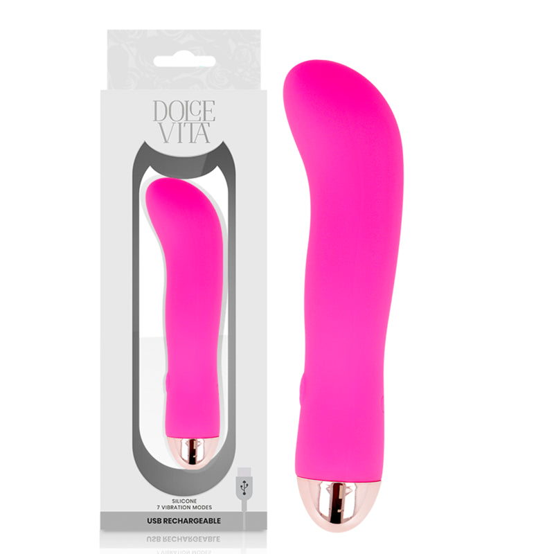 VIBRADOR RECARREGaVEL DOLCE VITA DUAS VELOCIDADES PINK 7