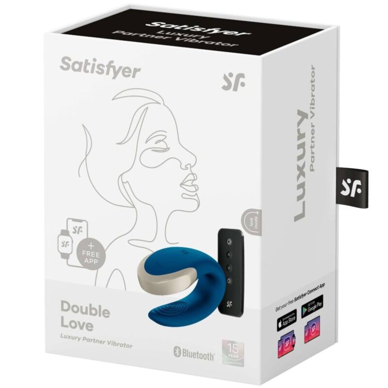 SATISFYER DOUBLE LOVE LUXURY PARTNER VIBRATOR AZUL