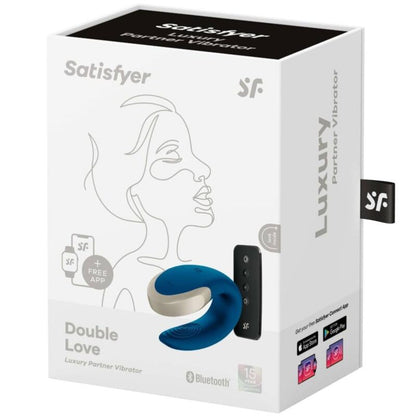 SATISFYER DOUBLE LOVE LUXURY PARTNER VIBRATOR AZUL