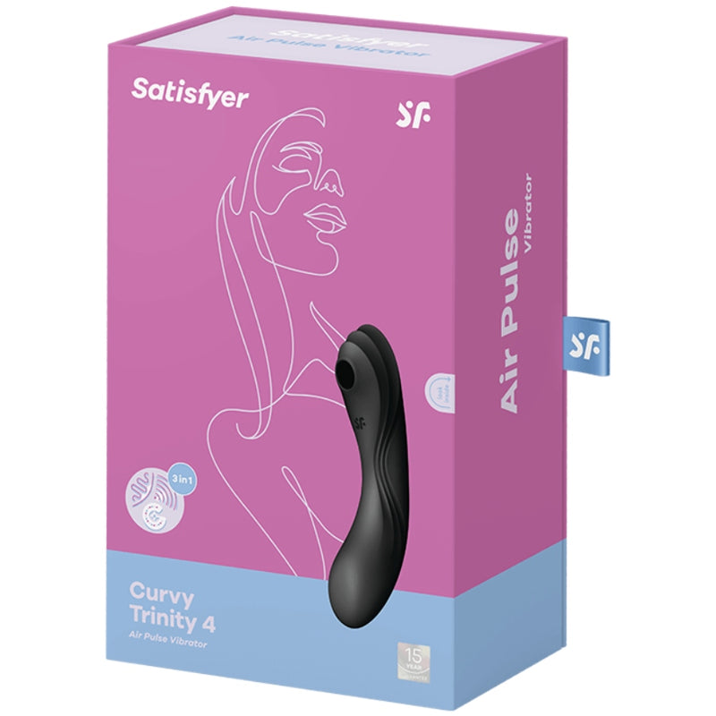 SATISFYER CURVY TRINITY 4 ESTIMULADOR Y VIBRADOR NEGRO