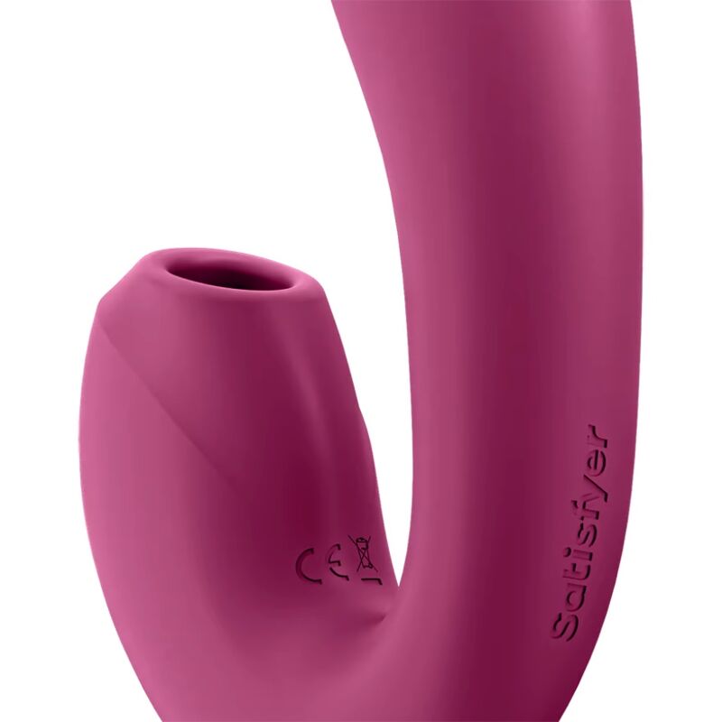 SATISFYER SUNRAY AIR PULSE STIMULATOR VIBRATION APP RED