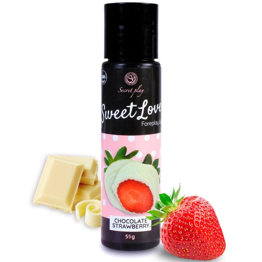 GEL SECRETPLAY DOCE AMOR MORANGO E CHOCOLATE BRANCO 60 ML