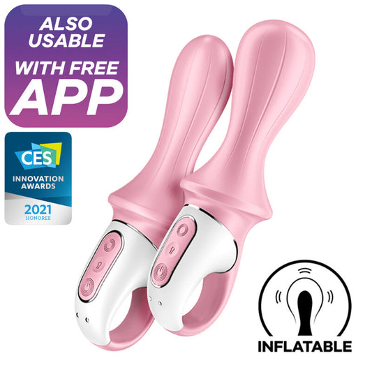 SATISFYER AIR PUMP BOOTY 5 VIBRADOR ANAL INFLaVEL ROSA