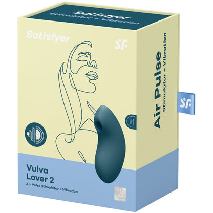 SATISFYER VULVA LOVER 2 ESTIMULADOR Y VIBRADOR AZUL