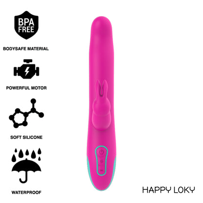 HAPPY LOKY PLUTO COELHO VIBRADOR E ROTADOR RELoGIO COM TECNOLOGIA SEM FIO COMPATiVEL