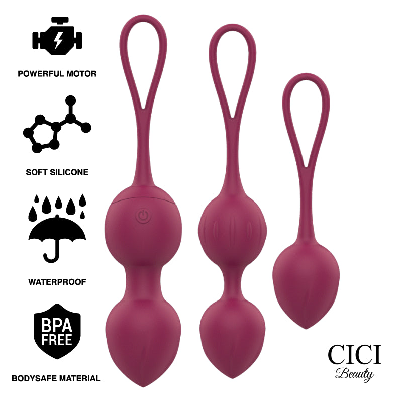 CONTROLE REMOTO CICI BEAUTY PREMIUM SILICONE 3 VIBRANTES KEGEL BEADS