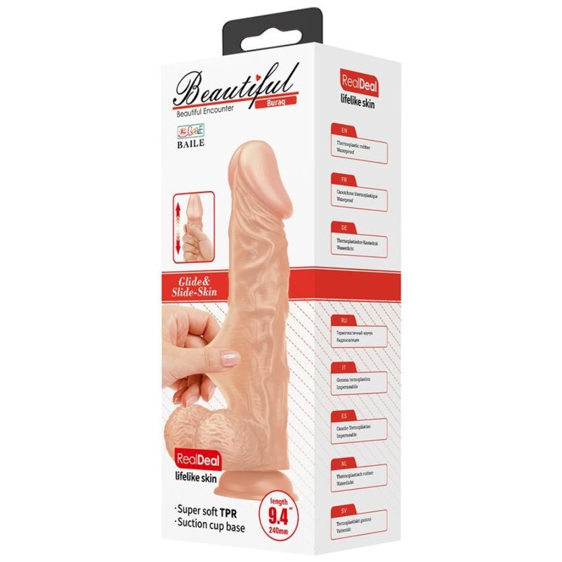 BELO ENCONTRO BURAQUE REALiSTICO E FLEXiVEL DILDO 24 CM CARNE