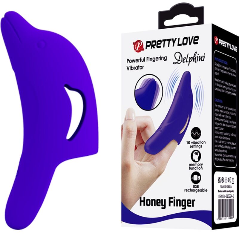 PRETTY LOVE DELPHINI POWERFUL FINGERING STIMULATOR AZUL ESCURO