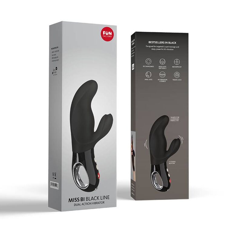 FUN FACTORY MISS BI RABBIT VIBRATOR BLACK LINE