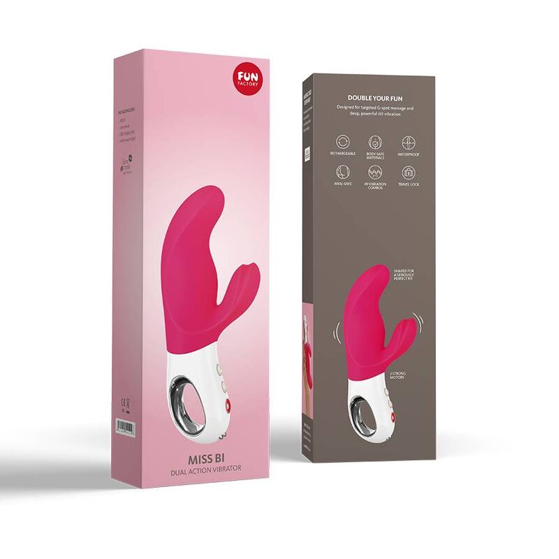 FUN FACTORY MISS BI DUAL VIBRATOR PINK WHITE