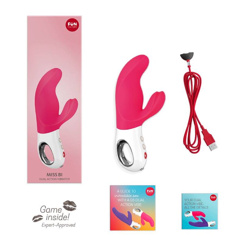 FUN FACTORY MISS BI DUAL VIBRATOR PINK WHITE