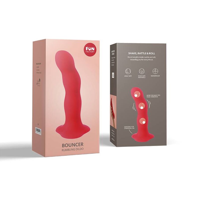 FUN FACTORY BOUNCER SHAKE DILDO RED