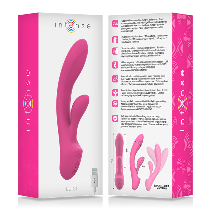 INTENSE LUIGI VIBRATOR RABBIT SILICONE PINK