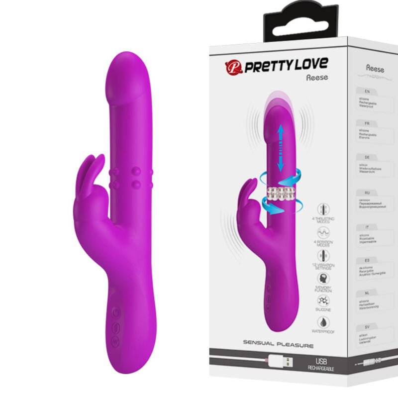 PRETTY LOVE REESE ROTATING VIBRATOR ROXO