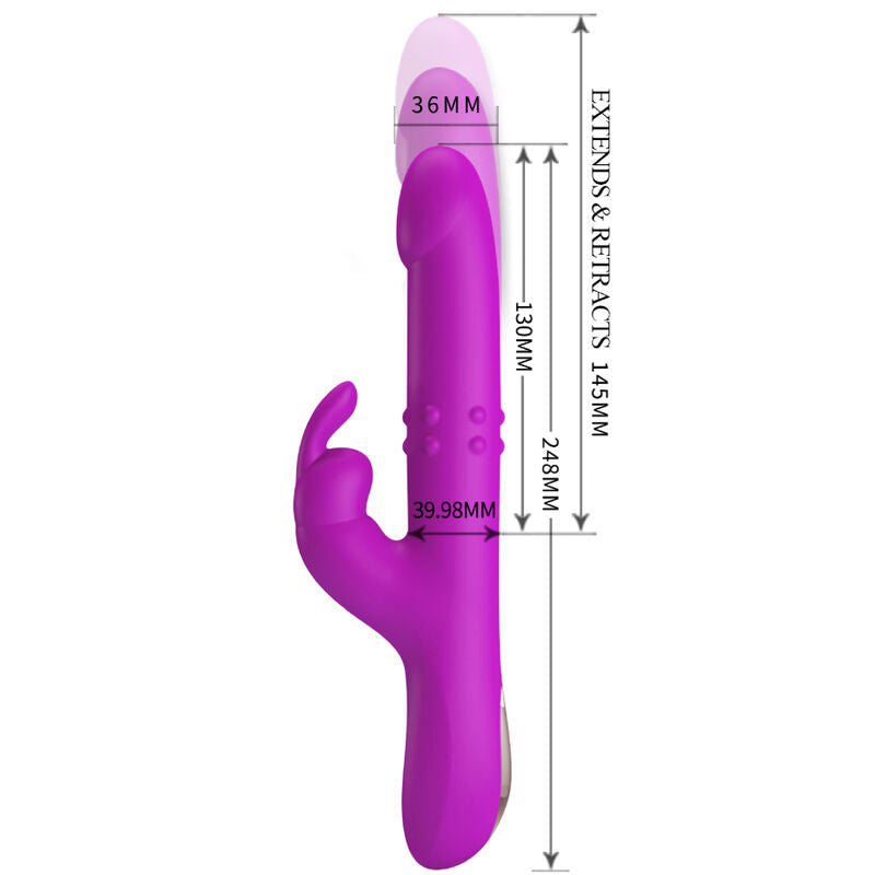 PRETTY LOVE REESE ROTATING VIBRATOR ROXO