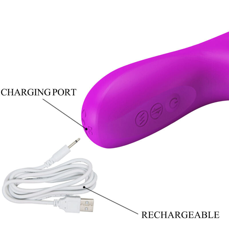 PRETTY LOVE REESE ROTATING VIBRATOR ROXO