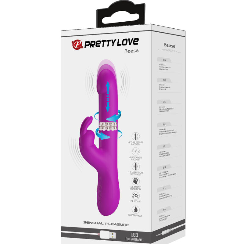 PRETTY LOVE REESE ROTATING VIBRATOR ROXO