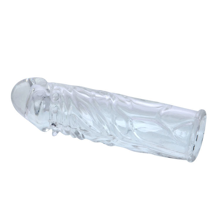 FUNDA TRANSPARENTE PARA EL PENE EN SILICONA 13CM