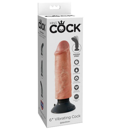 KING COCK 6 quot 1524 CM VIBRANTE CARNE DE GALO