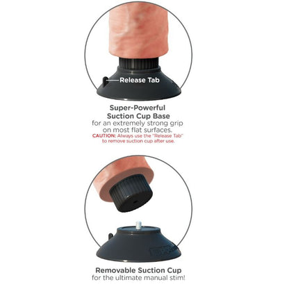 KING COCK 255 CM VIBRANTE CARNE DE GALO