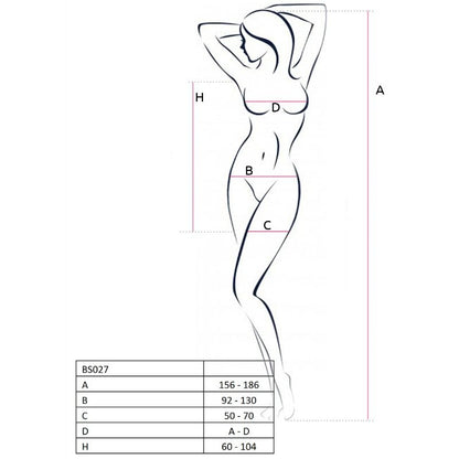 PASSION WOMAN BS027 BODYSTOCKING VESTIDO ESTILO BRANCO UM TAMANHO