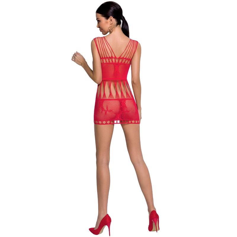 PASSION WOMAN BS090 BODYSTOCKING RED ONE SIZE