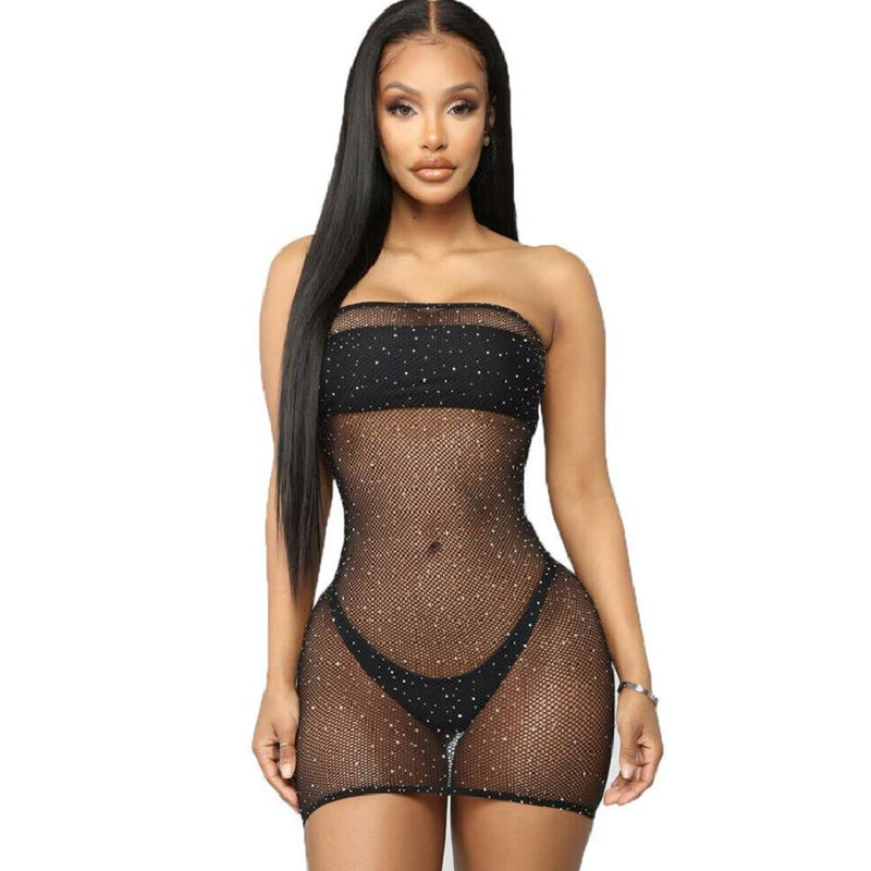 QUEEN LINGERIE SHINNY DRESS BODYSTOCKING SL