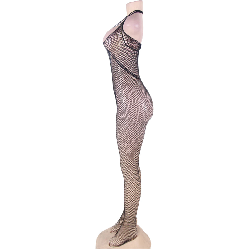 QUEEN LINGERIE HALTER PESCOyO E BODYSTOCKING SL ABERTO