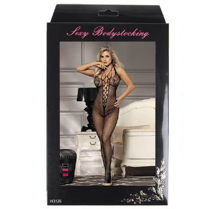 QUEEN LINGERIE HALTER PESCOyO E BODYSTOCKING SL ABERTO