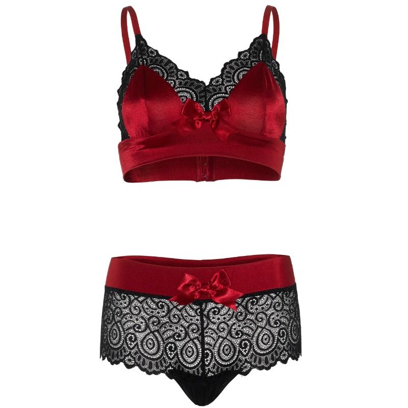 LEG AVENUE SET DOS PIEZAS ROJO Y NEGRO S M