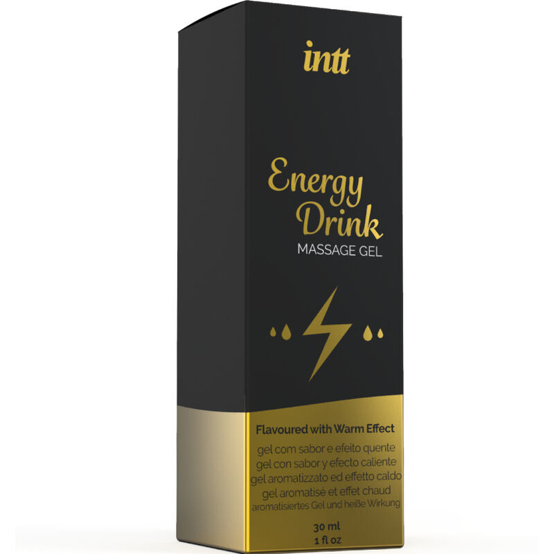 INTT GEL DE MASSAGEM COM ENERGIA AROMATIZADA BEBIDA E EFEITO AQUECENTE