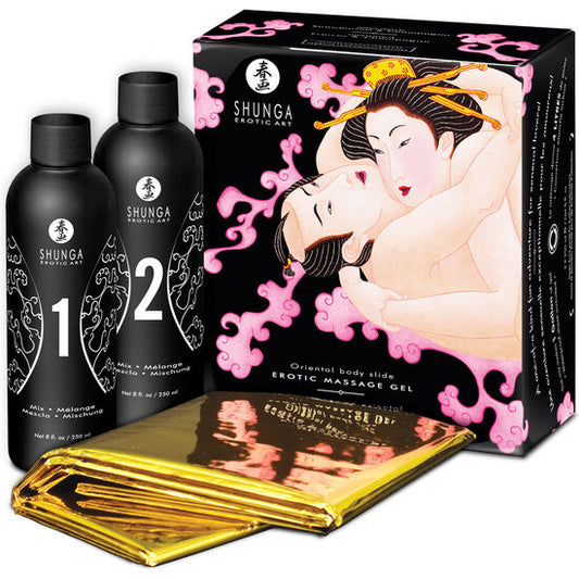 SHUNGA GEL DE MASSAGEM ERoTICO ORIENTAL BODY SLIDE ESPUMANTE MORANGO VINHO