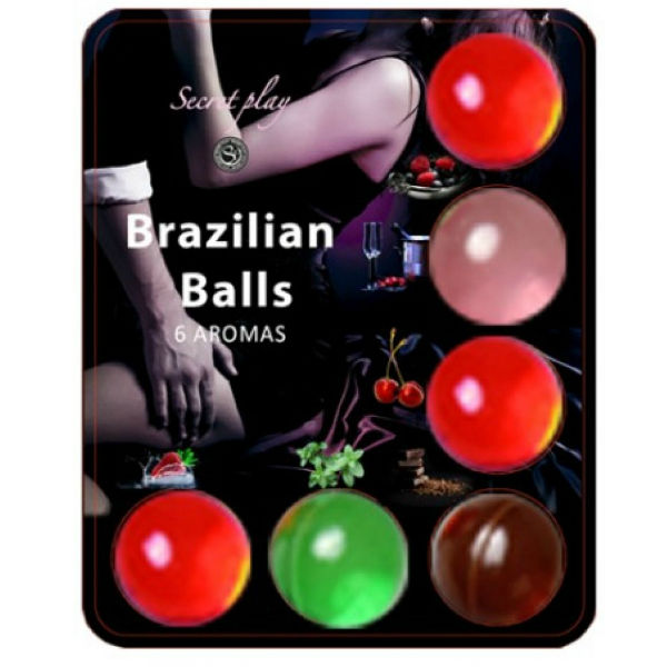 SECRETPLAY BRAZILLIAN BALLS LUBRIFICANTE HOT BALLS 6 UNIDADES