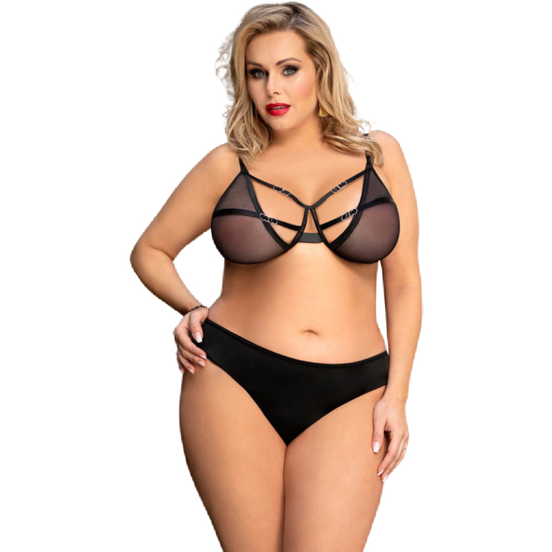 QUEEN LINGERIE SET DOS PIEZAS PLUS SIZE