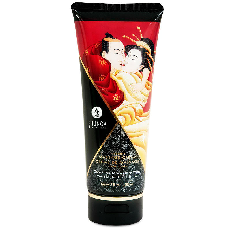 SHUNGA CREME DE MASSAGEM BEIJaVEL ESPUMANTE MORANGO VINHO 200 ML