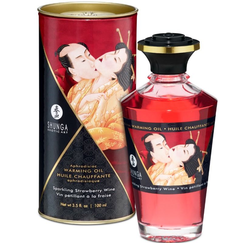 SHUNGA AFRODISiACO oLEO AQUECENTE ESPUMANTE MORANGO VINHO 100 ML