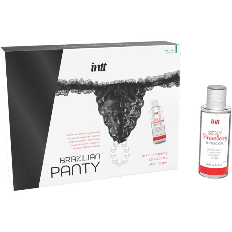 INTT CALyA PRETA BRASILEIRA COM PeROLAS E GEL LUBRIFICANTE 50ML