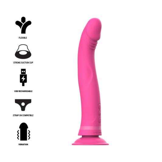 INTENSE MICHELANGELO DILDO VIBRATOR SILICONE PINK